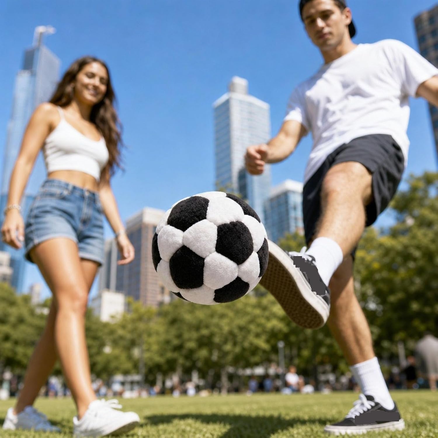 6 Pack Soccer Hacky Footbag Sacks - Soft Plush Footbags for Adults - Durable Fleece Juggling Balls - Vibrant Sports Design for Indoor & Outdoor Play, Party Favors, and Coordination Training